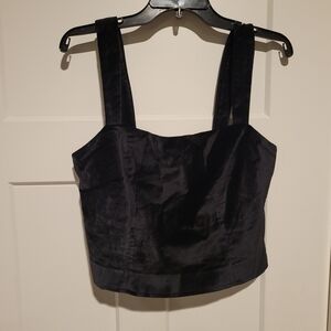 Maeve Faux Suede Crop Top